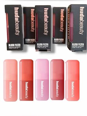 HUDA BEAUTY Blush Filter Soft Glow Liquid Blush ONE Cotton Candy Sunset Lychee